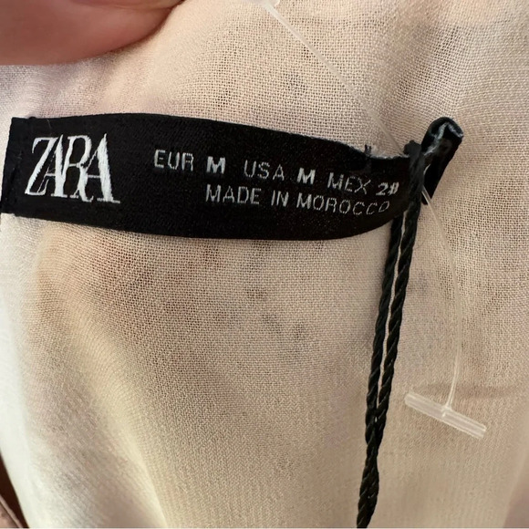 ZARA Marbled Print Satin Effect Wrap Sleeveless Mini Dress. NWT. Size Medium - Picture 4 of 8